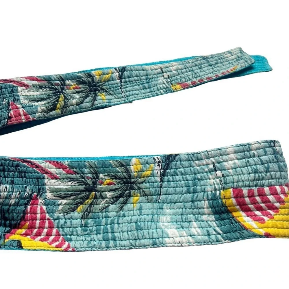 Vintage Quilted Sash Belt Coastal Boat